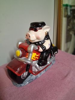 Biker Cookie Jar 