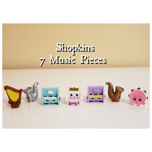 Shopkins - 7 Toy Pieces. 🎷Music 🎹