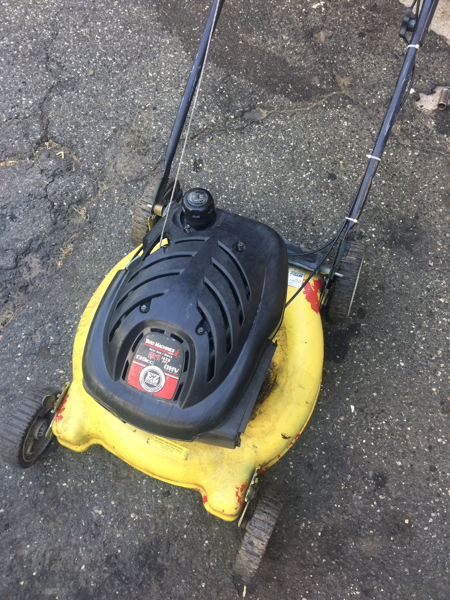 Yard machine push mower