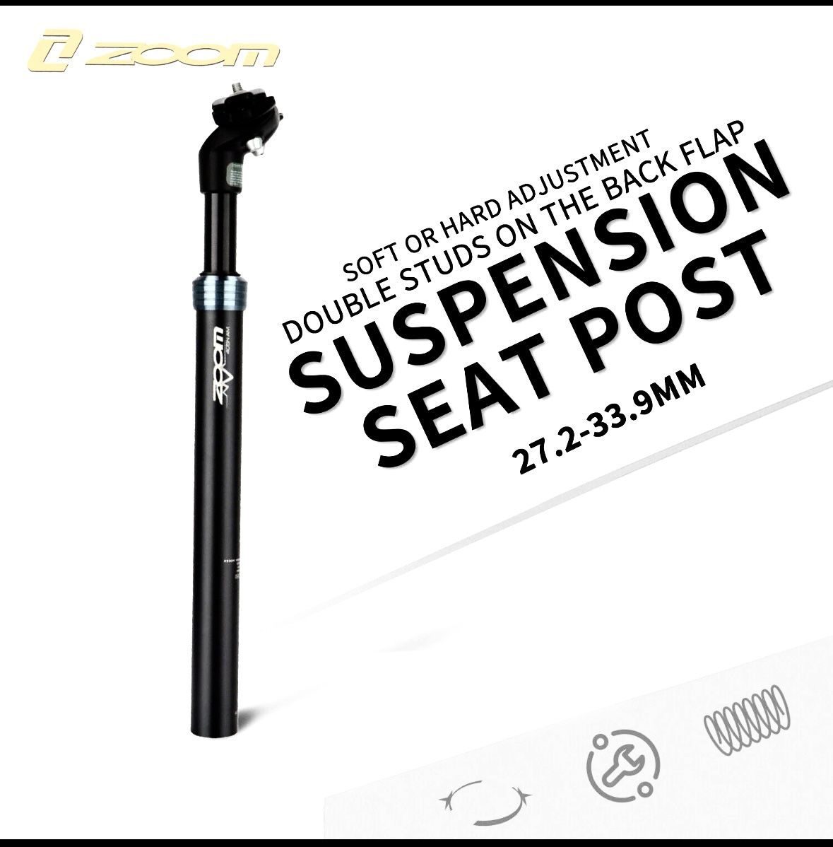 ZOOM Mountain Bike Suspension Seatpost 27.2 mm