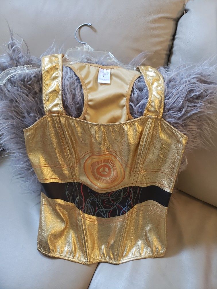 Star Wars wars Child Large C-3PO Top Gold