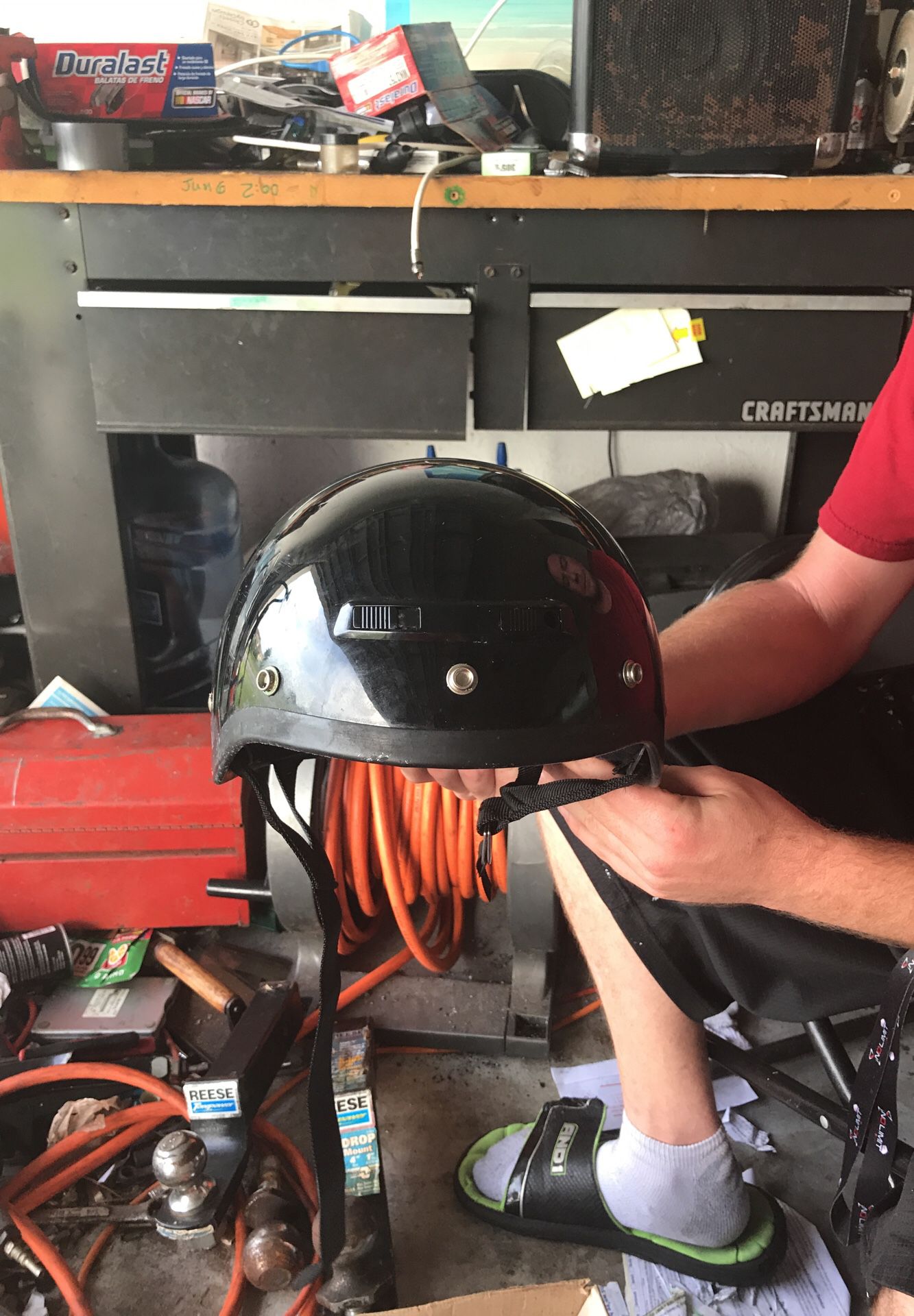 Fiberglass motorcycle helmet
