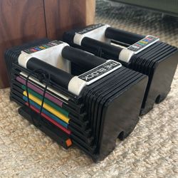 PowerBlock Adjustable Dumbbells – 45 lb Pair – Great Condition