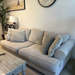 Couch & Oversized Chair With Ottoman 