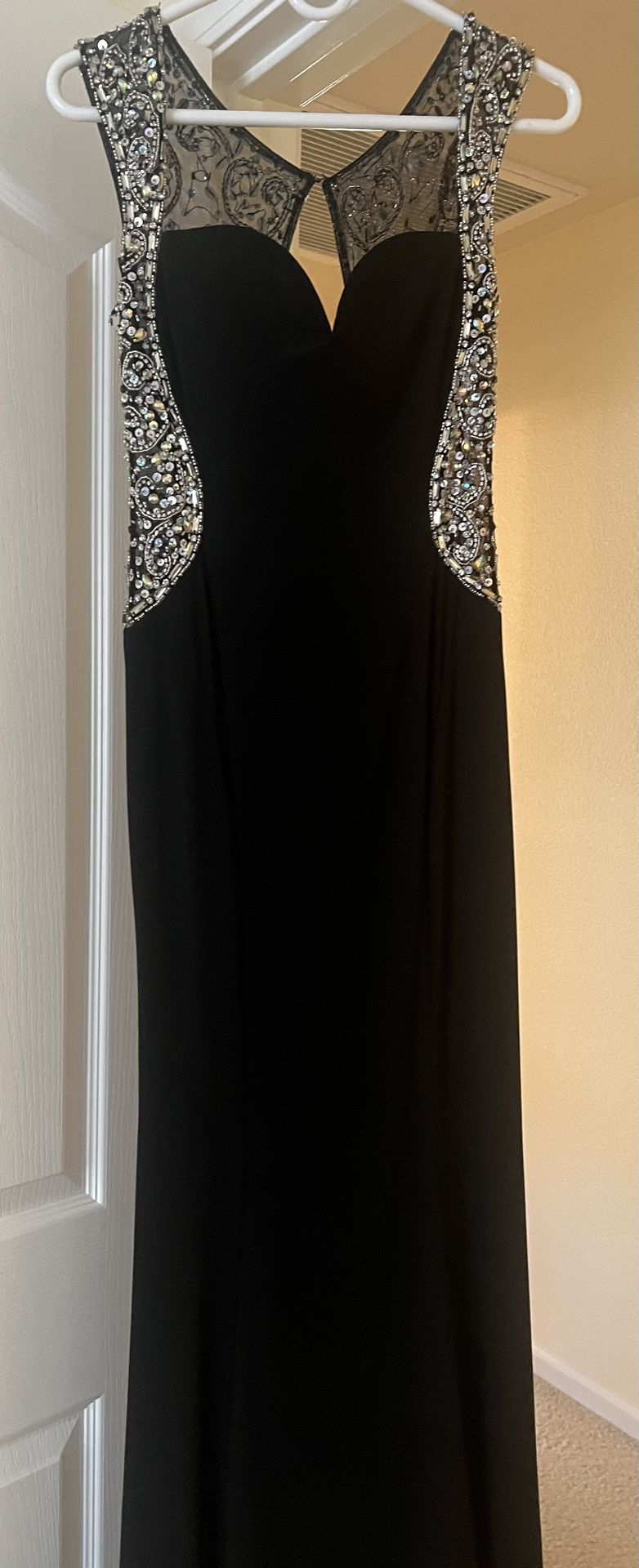 Gorgeous Sequined Gown With Open Back