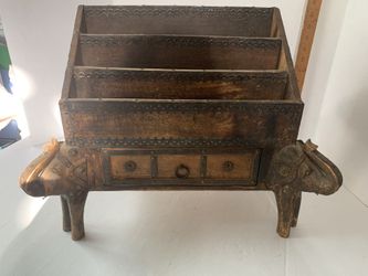 Unique Magazine Letter Rack With Drawer - Elephant Legs