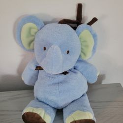 Carter's Just One You Blue Elephant Musical Toy Plush 12"