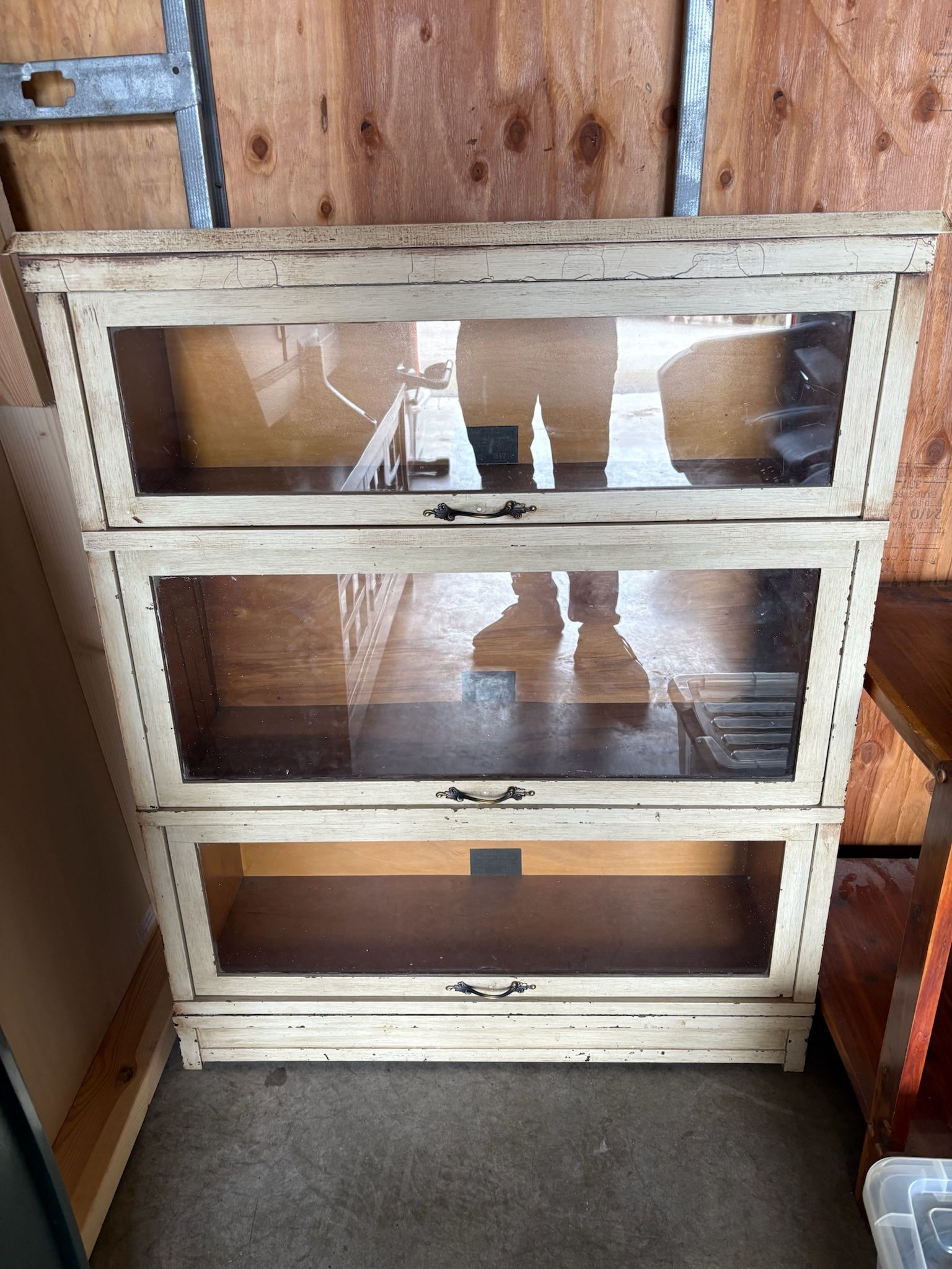 Vintage Stacking Glass Cabinet