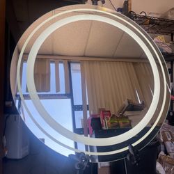 BATHROOM MIRROR - 30” LED Round Touch Button Bathroom Mirror with Switchable Color LED