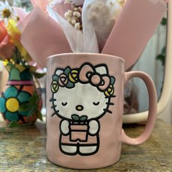 Hello Kitty Flower Coffee Mug Cup