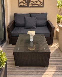 Outdoor Loveseat and Coffee Table *New*