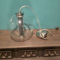 Glass And Crome Round Hainging Lights 5 Avaiable