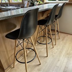 3 Herman Miller Style Bar Stools