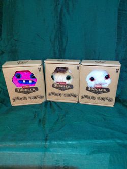 ZURU Set of 3 Baby Fuggs Funny Ugly Monsters Screech-Yellow, Greedy Grinner-Pink, and Rabid Rabbit-White