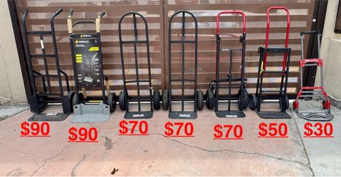 Milwaukee and Gorilla Hand Trucks and Dollies moving carts **prices vary** see photo for prices