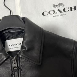 Coach Leather Jacket. New Size XS Men