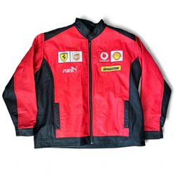 F1 Formula 1 Miami Ferrari Leather Jacket