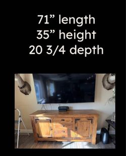 Solid Wood Rustic Western Buffet Cabinet / Sideboard