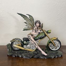 Motorcycle Fairy Statue Figurine