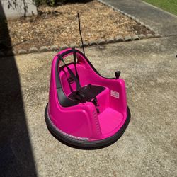 Pink Electric Ride-On Spin Car 