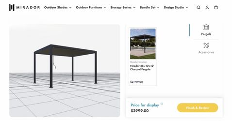 10x12 Aluminum Louvered Pergola – Adjustable Roof (Brand New in Box)