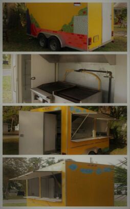 Yellow 7x14 Gwen Enclosed Mobile FOOD Trailer