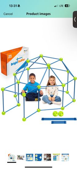 Fort Building Kit For Kids 100 Pc