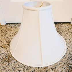 Large Stiffel Bell Shape Cream Fabric Lamp Shade