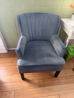 Suede blue mini couch