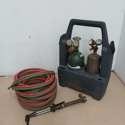Harris Port-A-Torch Oxy-Acetylene Kit with Upgraded 50ft Goodyear Hose & Tanks