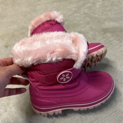 Cat & Jack Pink Snow Boots Size L(9/10)