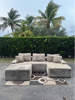 3-piece Cloud Modular Upholstered Boneless Sectional Sofa(Delivery Available)