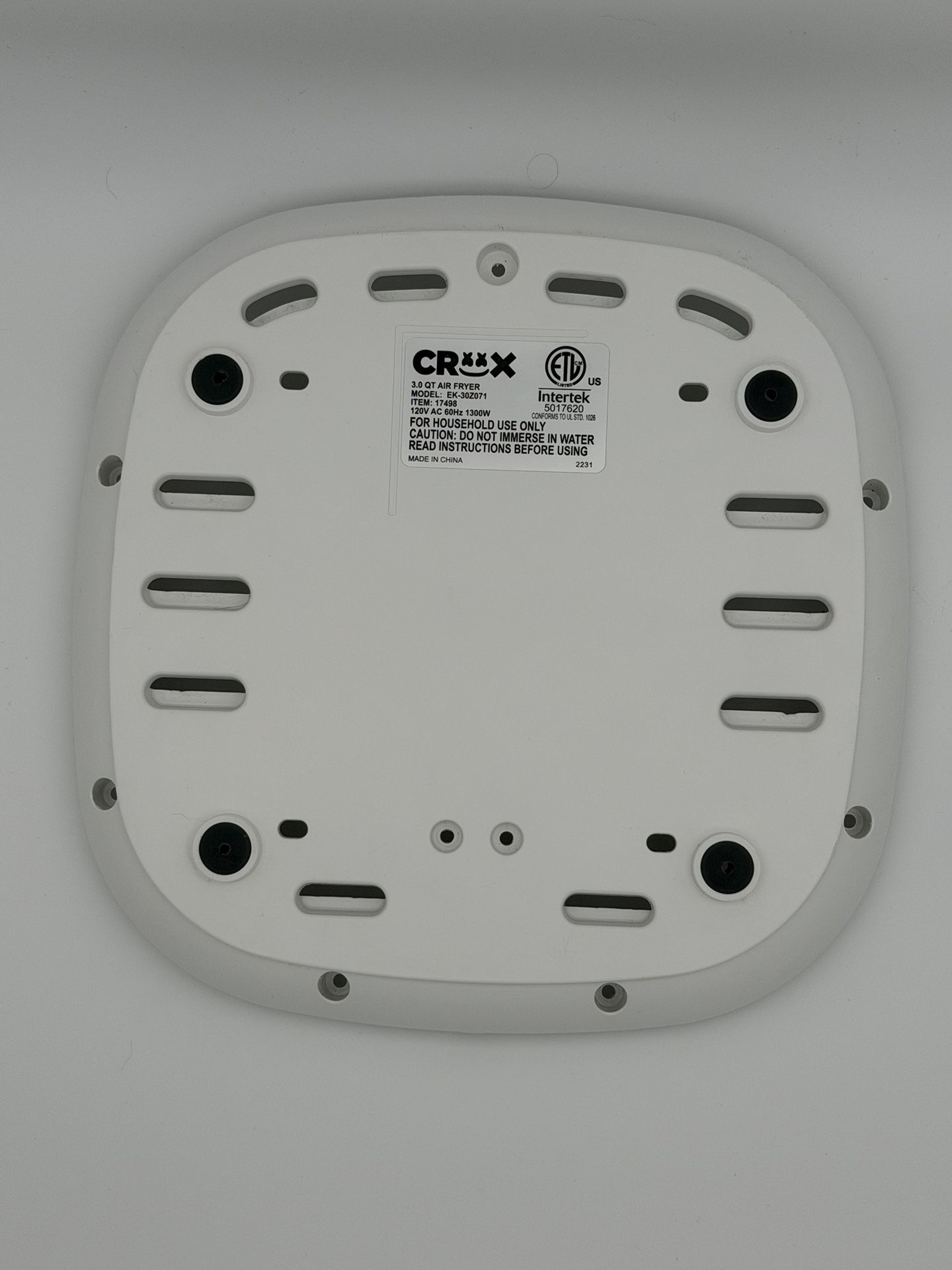 Plastic parts for Crux Air Fryer Model EK-30Z071