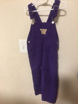 UW purple overalls. Size 4 T