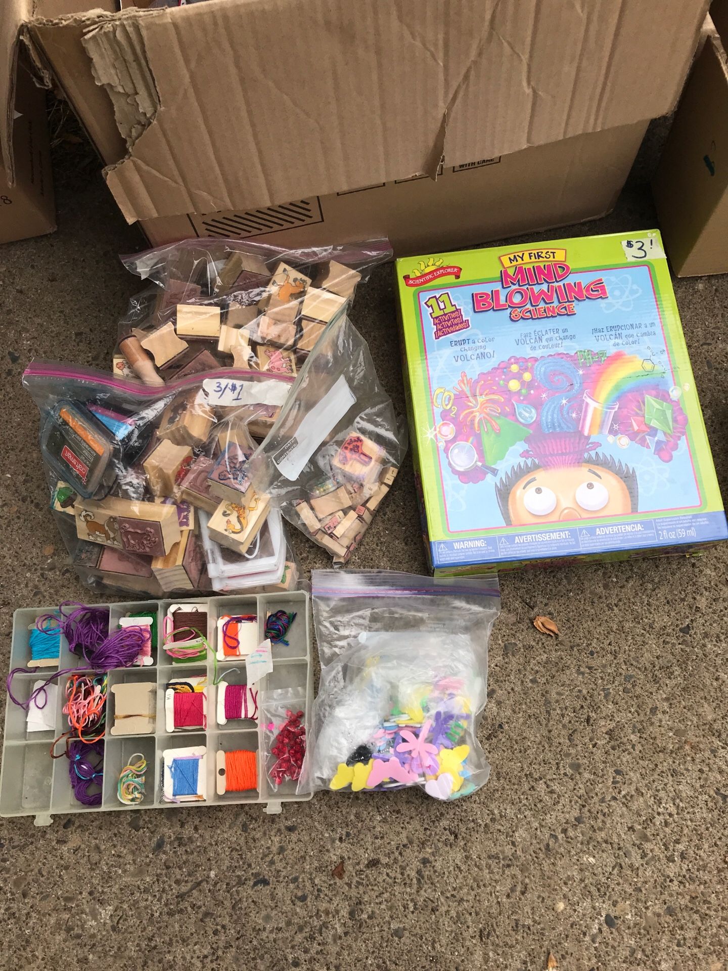 Arts and crafts/science kit lot