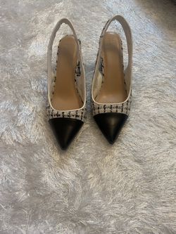 JustFab Edith White Boucle Shoes