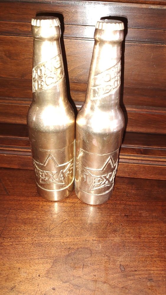 Brass Texas Long Neck Beer Bottles