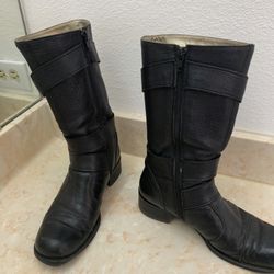 Women Boots  Black Leather 