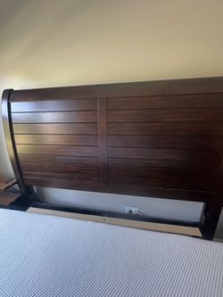 Queen Headboard Only – Solid Wood – Excellent Condition