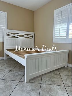 Queen Solid Wood Bed Frame $420