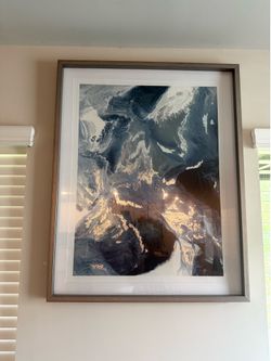Blue and silver painting