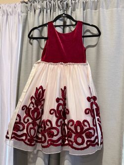 Girls Velvet Embroidered Holiday Dress