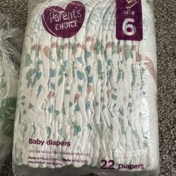 Size 6 Parent Choice Diapers FREE