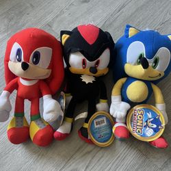 Sonic Plushies.