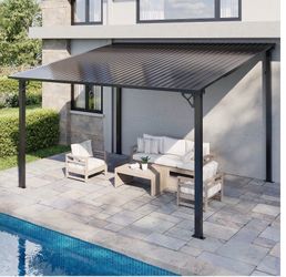 NETAJE 10'x12' Outdoor Metal Gazebo, Hardtop