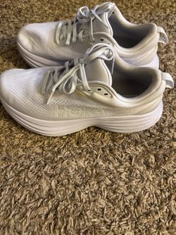 Hoka White Running Sneakers Bondi 8 size 7 1/2