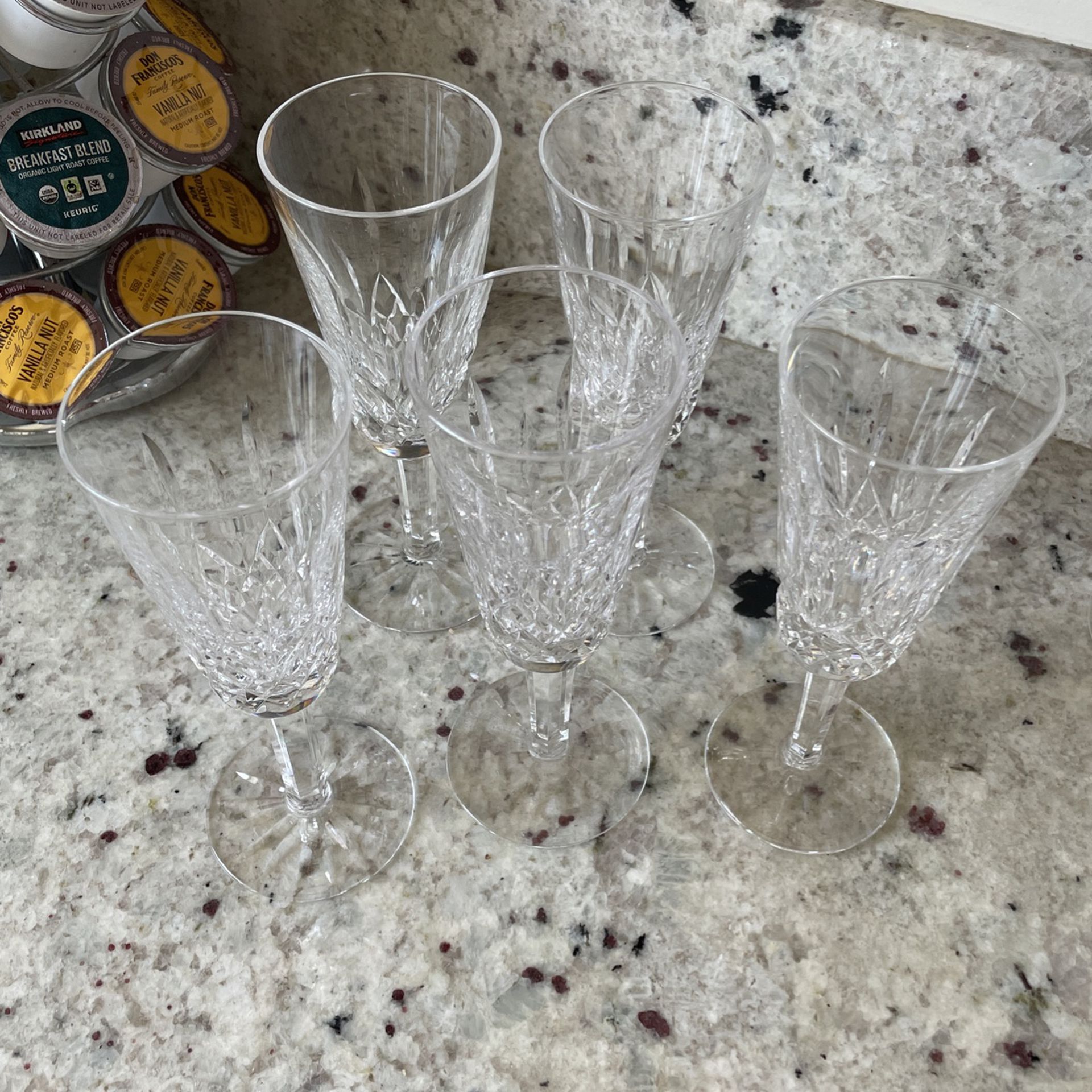 5 Waterford Crystal Mint Condition - Lismore Pattern
