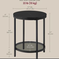 BRAND NEW! 2 Round 2-tier Side End Tables, both for $70