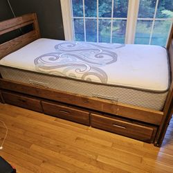 This End Up Bed Frame With Under 3 Drawer Storage