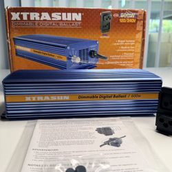 Xtrasun 600W Dimmable Digital Ballast — 120 / 240 V, Super‑100 %-75 %-60 % Modes, Dual Receptacle, Like New